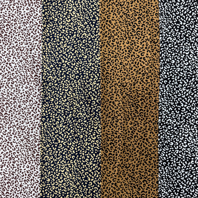 45S Bedruckter Rayonstoff – Kleines Leopardenmuster